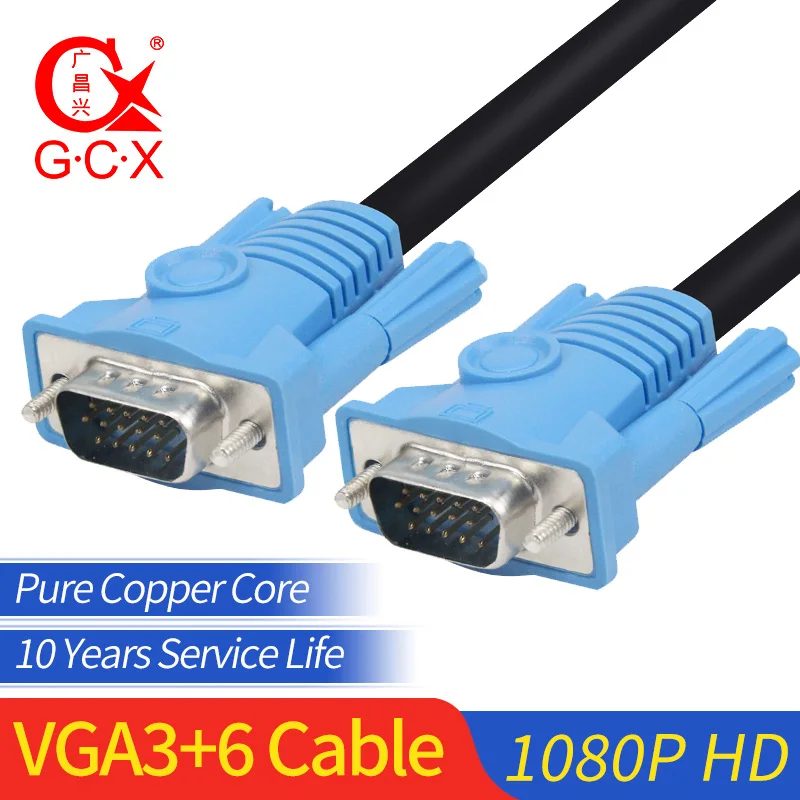Кабель GCX кабель VGA-VGA шнур Full HD 1920*1080P Папа-папа компьютерный VGA 1 5 м 3 10 15 20 25 30 |