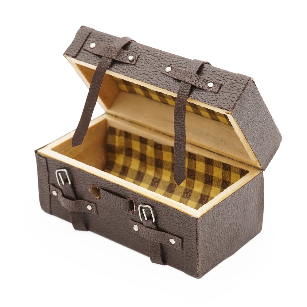 Tolk Misbruik schakelaar Odoria 1:12 Miniatuur Vintage Houten Koffer Borst Met Lederen Riem Thuis  Kamer Set Poppenhuis Accessoires Poppenhuis Decoratie - AliExpress  Speelgoed & Hobbies