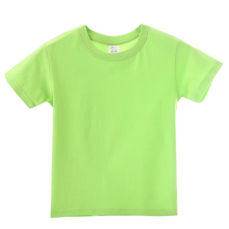 От 2 до 8 лет футболка для малышей однотонные базовые футболки, топы для детей, футболка для мальчиков и девочек хлопковая одежда с короткими рукавами для малышей