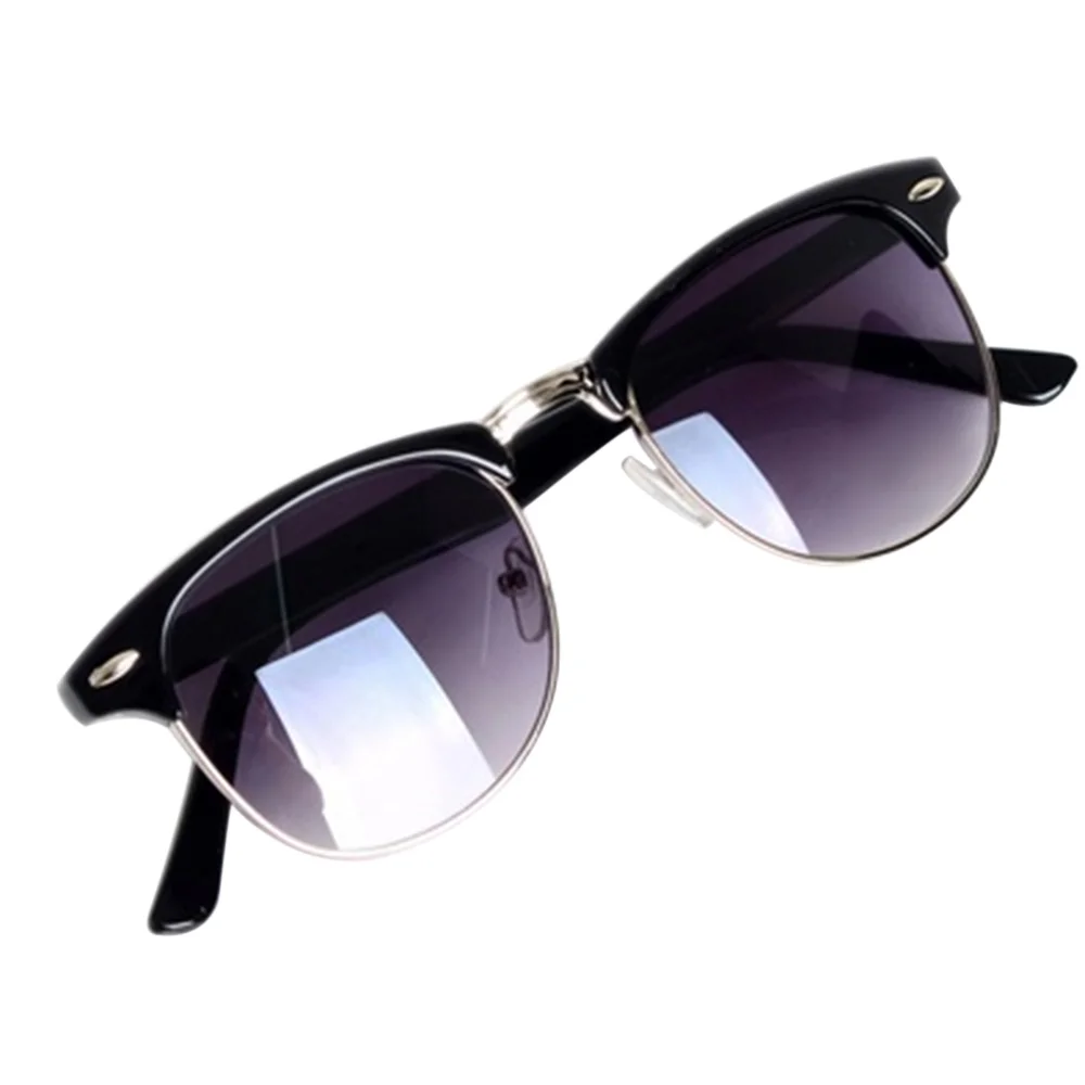 Новые модные стильные солнцезащитные очки винтажные Ретро Унисекс Солнцезащитные очки женские брендовые Дизайнерские мужские солнцезащитные очки туристические аксессуары дропшиппинг - Цвет оправы: Черный