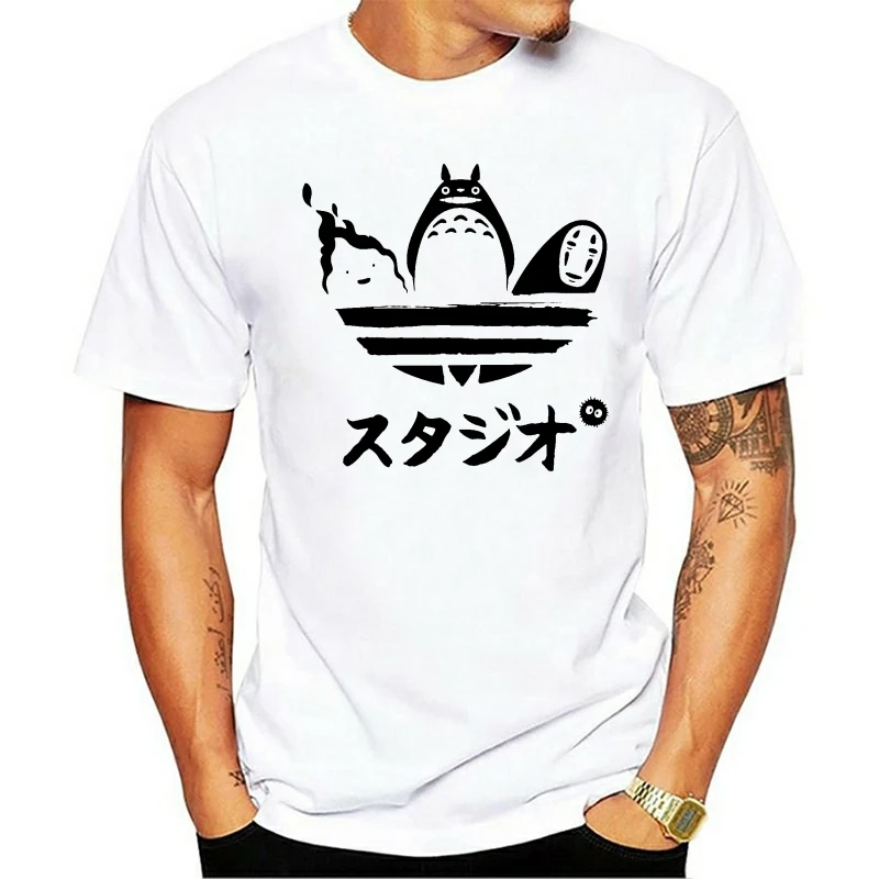 Ghibli Тоторо с рисунком Безликий из Японии футболки аниме изображением героя