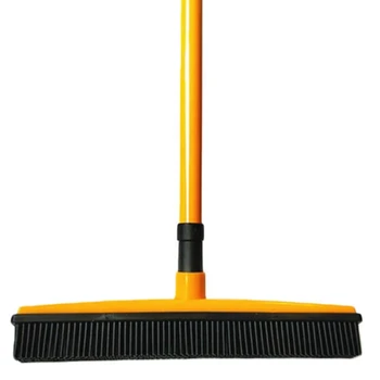 

Rubber Broom Pet Hair Lint Removal Device Telescopic Bristles Clean er Squeegee Scratch Bristle Long Push Broom