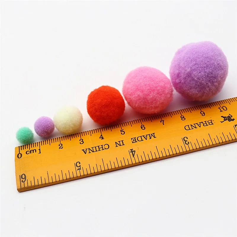Fluffy Soft Pompom 8 Mm 10 Mm 15 20 25 30 Plush Pompom DIY Home Decoration Sewing Supplies Handicrafts 10g