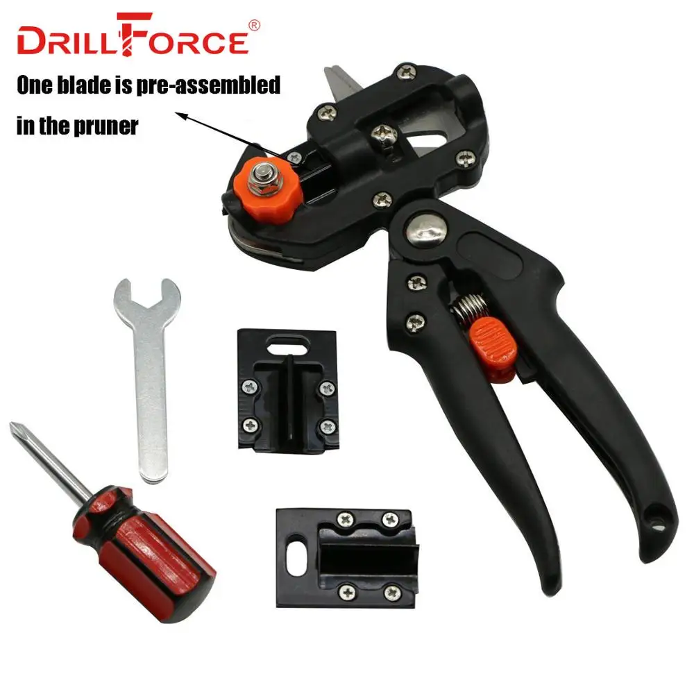 Садовые ножницы Drillforce сельскохозяйственные для прививки фруктов и деревьев