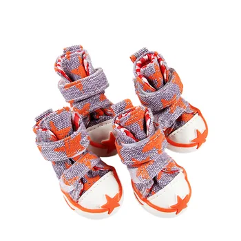

sping and autumnpet dog shoes cute stars puppy boot outdoor Casual canvas Sneakers Teddy small dogs shoes