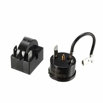 

Refrigerator PTC Starter Relay 12 Ohm 3 Pin + Compressor Overload Protector 1/4HP