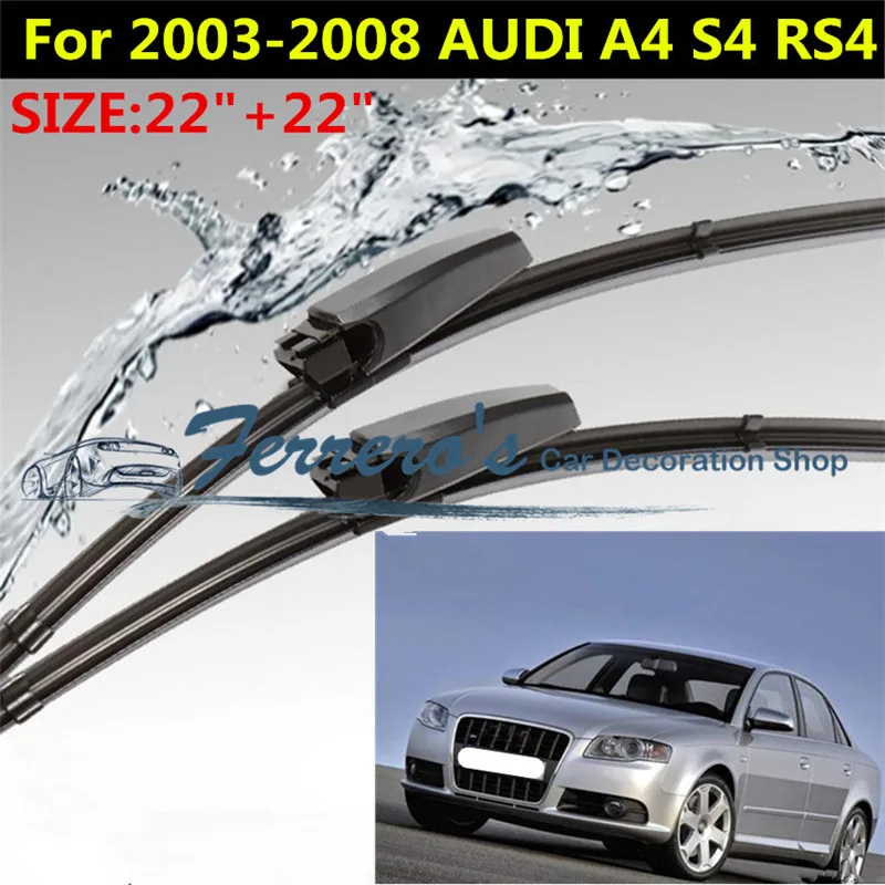2 Sg-009 Spazzole Tergicristallo Per 2003-2008 Audi A4 B7 S4 Rs4 22 "+ 22" Tipo Adatto Bracci Tergicristallo