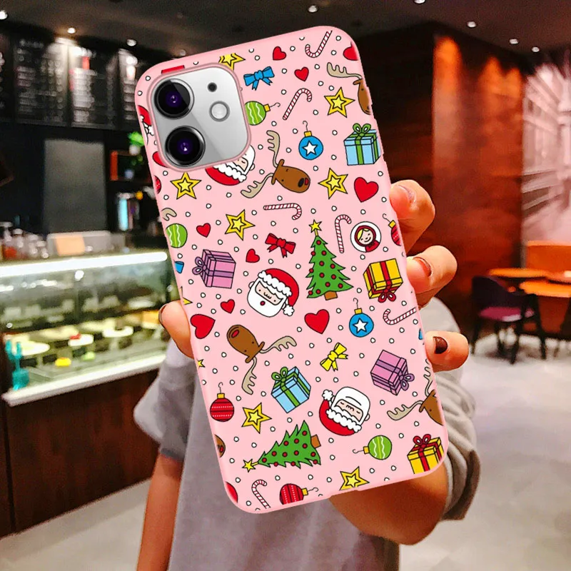 Веселый Рождественский чехол Vogue girl для iPhone 11 Pro Max новогодний розовый мягкий чехол для iPhone X 6 6S 7 8 Plus Xs XR XS MAX - Цвет: PINK TPU