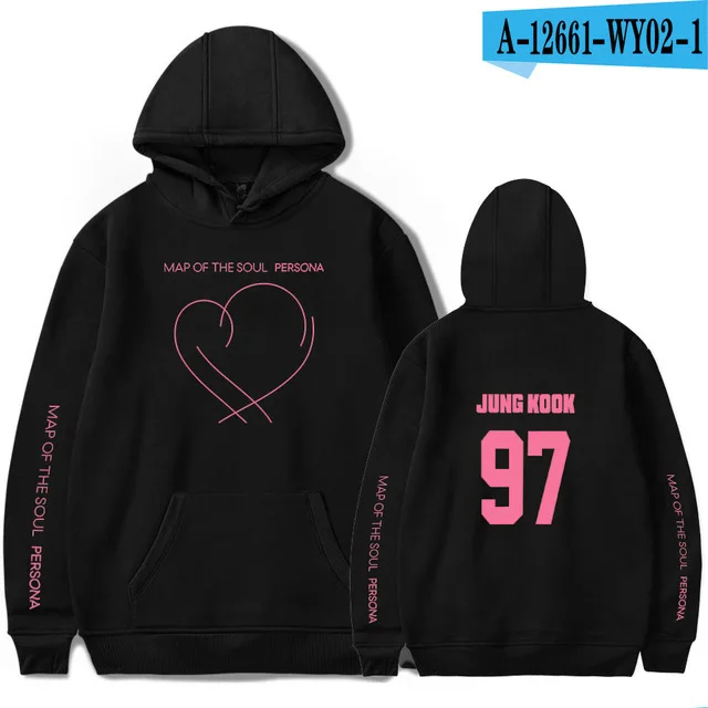 JIMIN J-HOPE Jeong KOOK SUGA overszied толстовка с капюшоном Женская/Мужская Новая kpop альбом соул карта печать bangtan мальчики уличная одежда - Цвет: 13