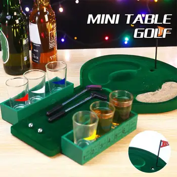 

Golf Drinking Game Bar Wine Game Relax Enjoyment Leisure Glasses Stainless Club Family Interesting Party Golf Table Game Mini