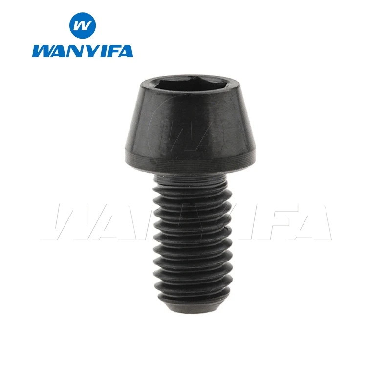 M5x9 Black Wanyifa M5x9 15, 16, 18, 20, 25 30 35, 40 45 50 55 60 мм шестигранный ключ конической головкой Винт с титановым болтом для Велосипедный вынос руля - Цвет: M5x9 Black