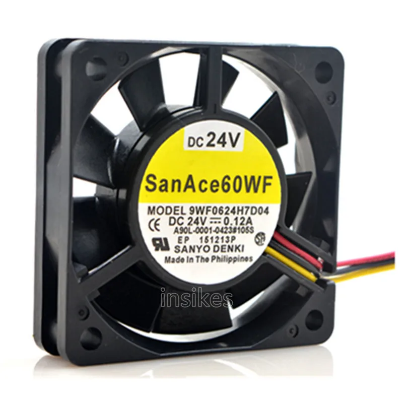 9WF0624H7D04 компьютер охлаждающий вентилятор DC 24V 0.12A 6015 6 см 60*60*15 мм 3 провода|wire wire|wiring