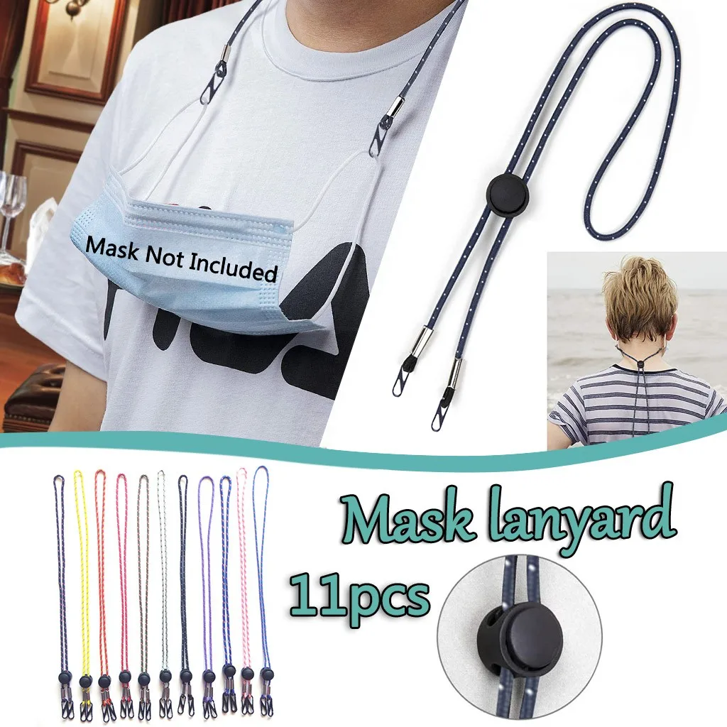 

Mask Daisy Chain 11pc Adult Kids Adjustable Face Mask Lanyard Handy & Convenient Safety Mask Rope Маска Для Лица Цепь