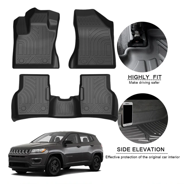 Tapis de sol de voiture imperméable en caoutchouc pour Jeep Renegade 2015 –  2019, intérieur d'automobile,