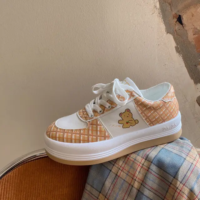 2021 Fashion New Women Lolita Kawaii Canvas Sports Shoes Female Platform Tenis Feminino Vulcanized Sneakers Zapatillas Mujer huang