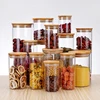Glass Jar With Lid Cookie Kitchen Storage Jars And Lids Mason Candy Spices Glass Container Wholesale Condiments Organizer 3