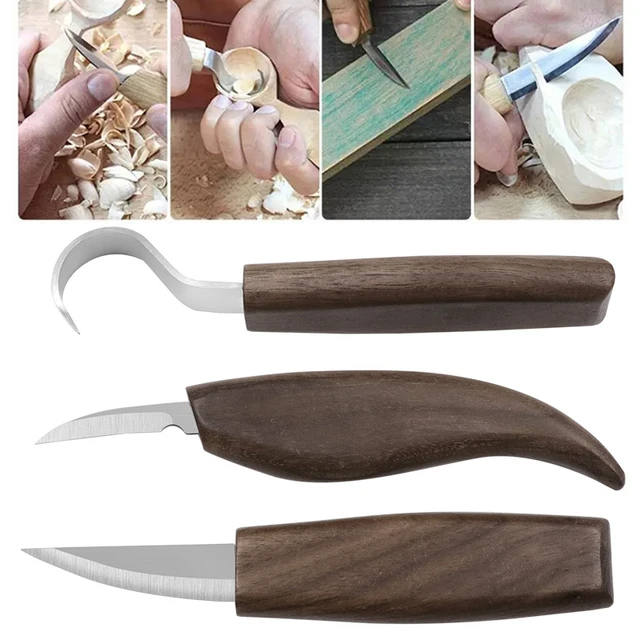 Kit de herramientas para tallar madera, herramientas para tallar madera  DIY, 15 kit de talla de madera con guantes, bolsa de almacenamiento, para