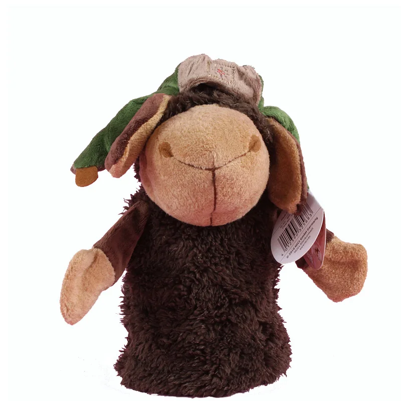 Плюшевые марионетки плюшевый медведь овца слон лошадь лягушка ручная игрушка Fantoche Детские Ранние развивающие игрушки развивающий подарок для детей - Цвет: Sheep