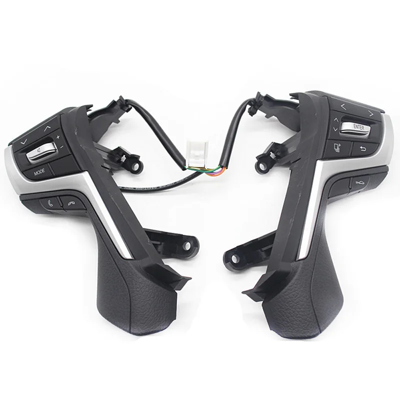 

Grey Black Steering Wheel Control Buttons With Cables For Toyota Land Cruiser Prado 2018 Car-Styli