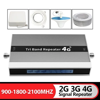 

900 1800 2100 GSM Repeater 2G 3G 4G Cellular Signal Amplifier GSM DCS WCDMA Cellular Amplifier Mobile Signal Booster Repeater