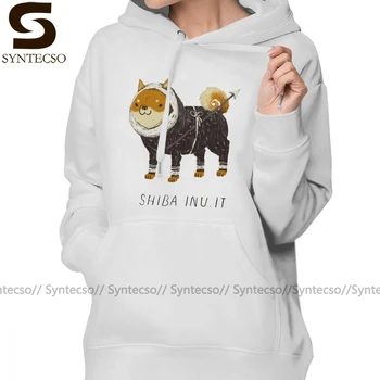 

Shiba Inu Hoodie Shiba Inu It Hoodies Grey Plus Size Hoodies Women Streetwear Simple Cotton Graphic Long Sleeve Pullover Hoodie