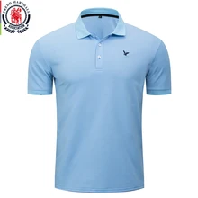 Fredd Marshall, новинка весны, повседневная классическая рубашка поло для мужчин, хлопок, короткий рукав, Орел, вышивка, рубашка поло, базовые Топы 053