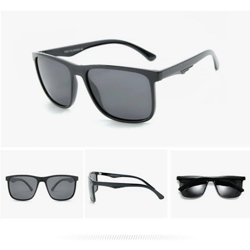 Мужские солнцезащитные очки, поляризационные, TR90, квадратные, мужские, Роскошные, брендовые, дизайнерские, ультралегкие, для вождения, солнцезащитные очки, Ретро стиль, Gafas De Sol Hombre
