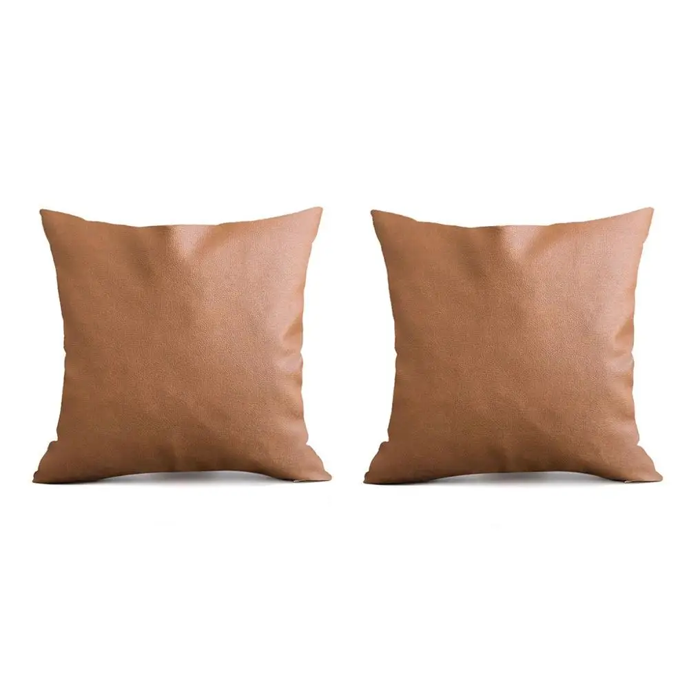 

2Pcs*50 Hot Cushions Stripes Geometric Faux Leather Beautiful Cushion Stylish simplicity Square Pillow Floor Decor zitkussen