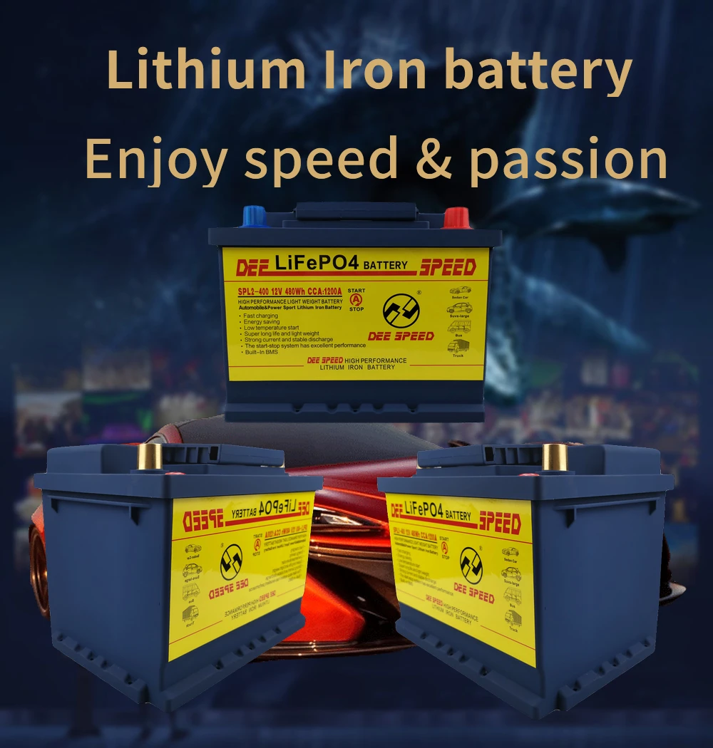 80ah Lifepo4 12V литиевая железная батарея для стартера автомобиля ups с