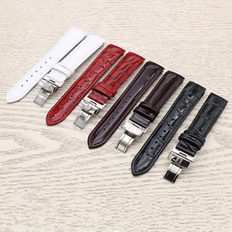 Ремешок из натуральной кожи с изогнутым концом для часов TISSOT 1853 T035 Кутюрье
