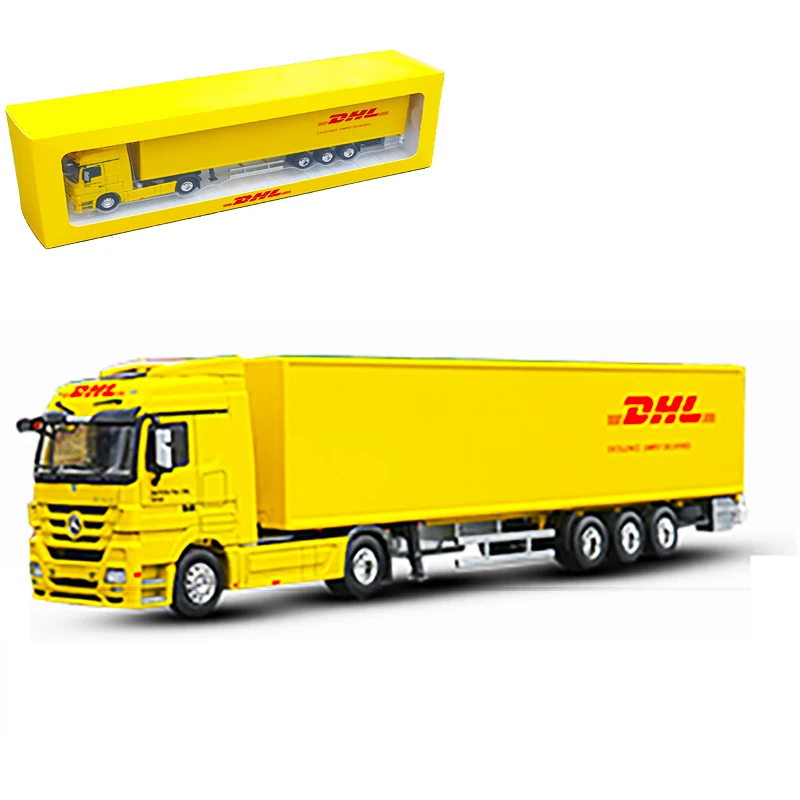 1:50 Масштаб DHL модель грузовика-контейнеровоза литья под давлением контейнер из сплава металла транспорта игрушки kdis подарок вентиляторы коллекция дисплей