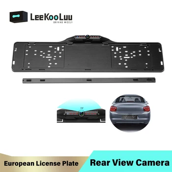 

LeeKooLuu Rear View Camera European License Plate Frame Reverse Camera Waterproof 170 Degree Auto Reversing Parking Car Camera
