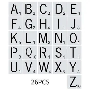 

26pcs/set Alphabet Letters Stencils Drawing Template DIY Painting Scrapbooking Stamping Embossing Album Card