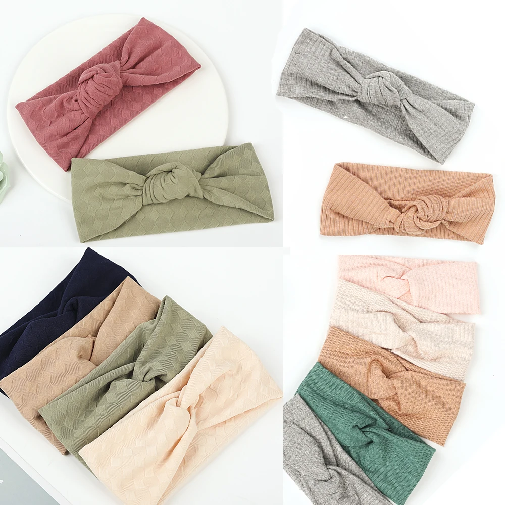 

Новинка, вязаный тюрбан для маленьких детей, повязка на голову, повязка на голову для маленьких девочек, хлопковые широкие аксессуары для во...