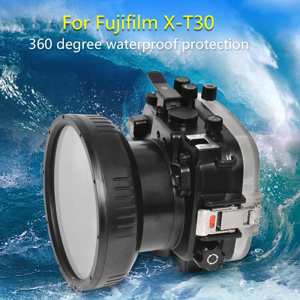 Водонепроницаемый чехол-сумка для камеры Fujifilm X-T30 XT30 18-55 мм/16-50 мм Защитная крышка для объектива камеры для дайвинга, плавания, серфинга 1 шт