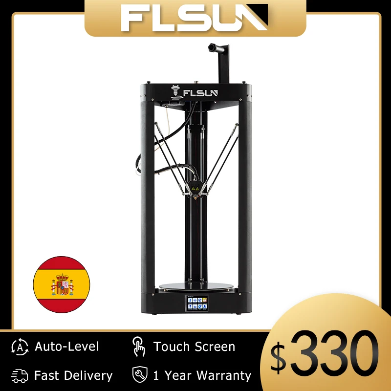 FLSUN QQ S PRO 3d принтер большой размер печати 255x360 мм Delta Kossel автовыравнивание 3D