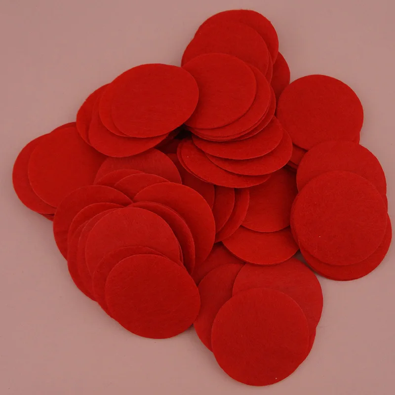 300 шт. красные круглые фетровые накладки 4 0 см 1 50 дюйма applique red applique feltapplique flower | Принадлежности для рукоделия -32789782684