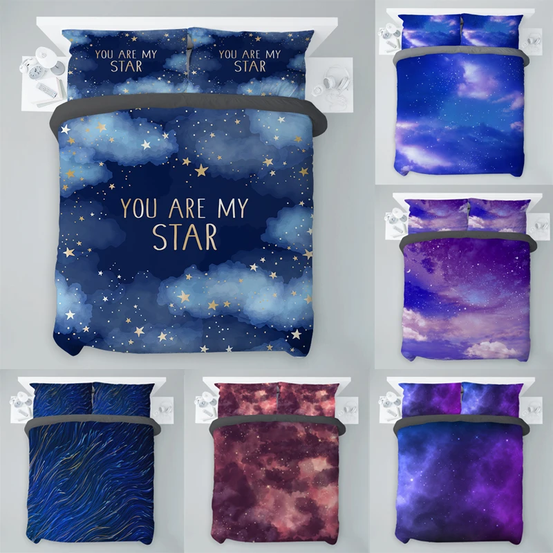 

Double bed Set 2 People adult 2/3Pcs Duvet Cover Comforter Quilt with Pillowcase bedding Set Twin Full Queen King Double Single