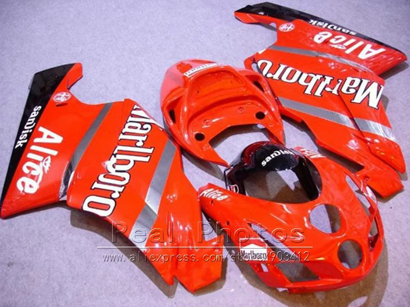 100% литье под давлением Новый обтекатель кузова Набор для Ducati красный черный 749 | Отзывы и видеообзор
