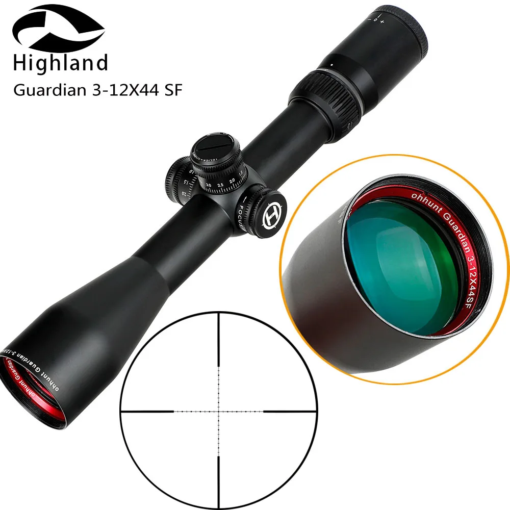 

Guardian 3-12X44 SF 1/2 Half Mil Dot Reticle Side Parallax Turrets Lock Reset Tactical Hunting Rifle Scope Tactical Riflescopes