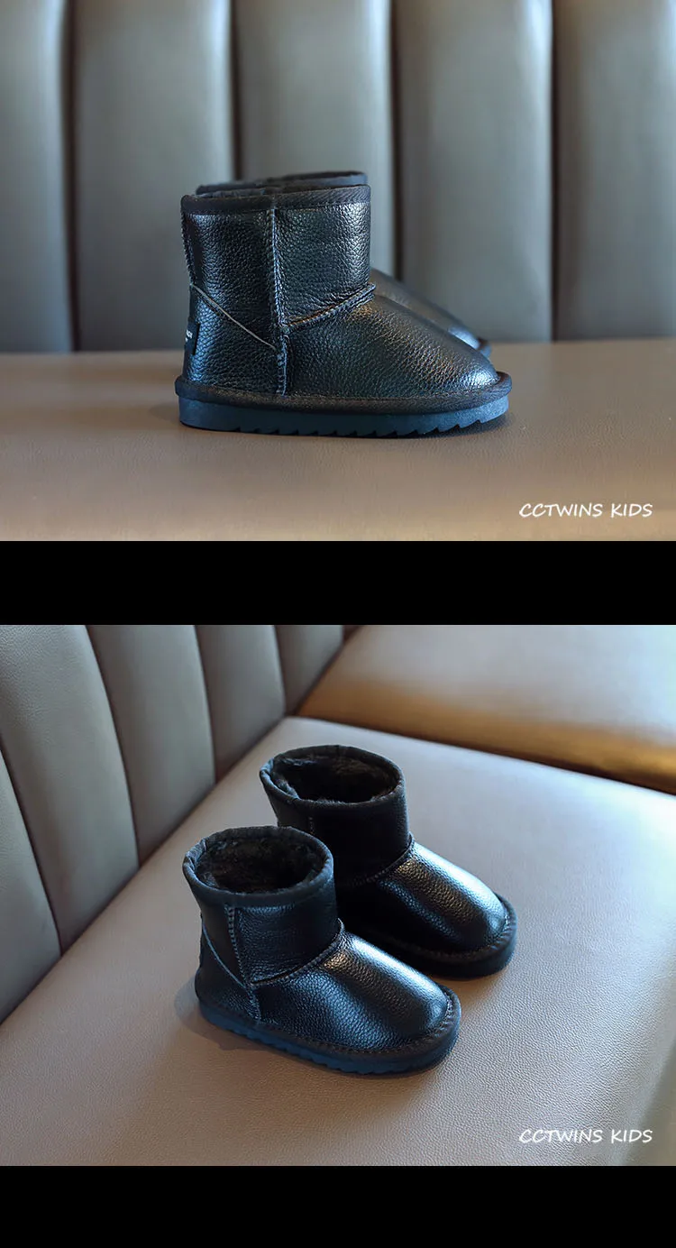 CCTWINS/детская обувь; коллекция года; зимняя обувь из натуральной кожи для маленьких мальчиков; модные детские ботильоны; брендовые зимние ботинки для девочек; SNB118