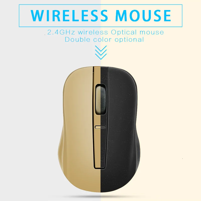 CHYI, Золотая Беспроводная Мини Портативная офисная компьютерная мышь, Usb оптическая компьютерная мышь Mause, маленькая 3d эргономичная мышь 1600 dpi для ноутбука Macbook