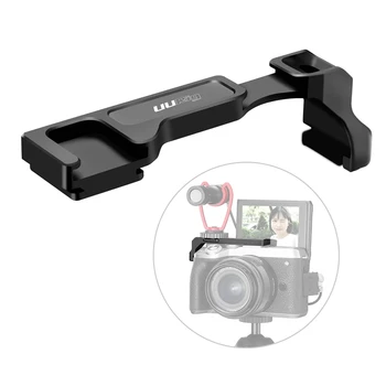 

UURig Double Cold Shoe Mount Bracket Extension Holder Support for Microphone LED Video Light Compatible with Canon M6 Mark II