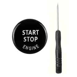 Car Engine Start Button Cover Accessory - Stop Switch Key Decor (Black)