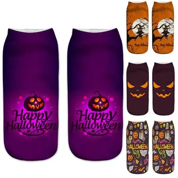 

Halloween Socks 2020 New Women Happy Printed Funny Party Pattern lantern Cosplay Witch Lover's Pumpkin gift Sox Castle U9I8