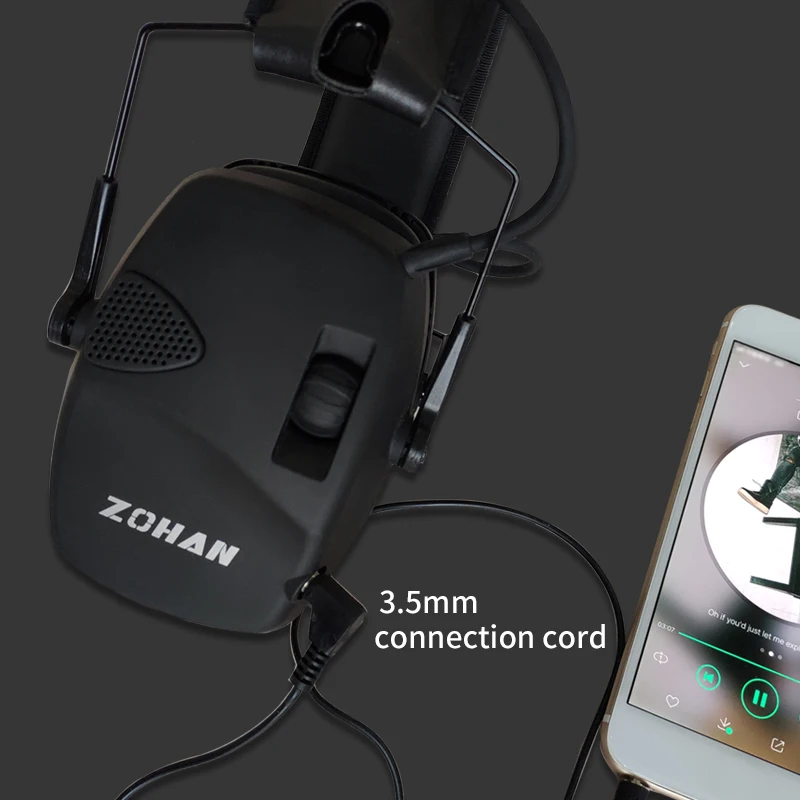 zohan earmuff eletronico nr2db unico microfone caca 02