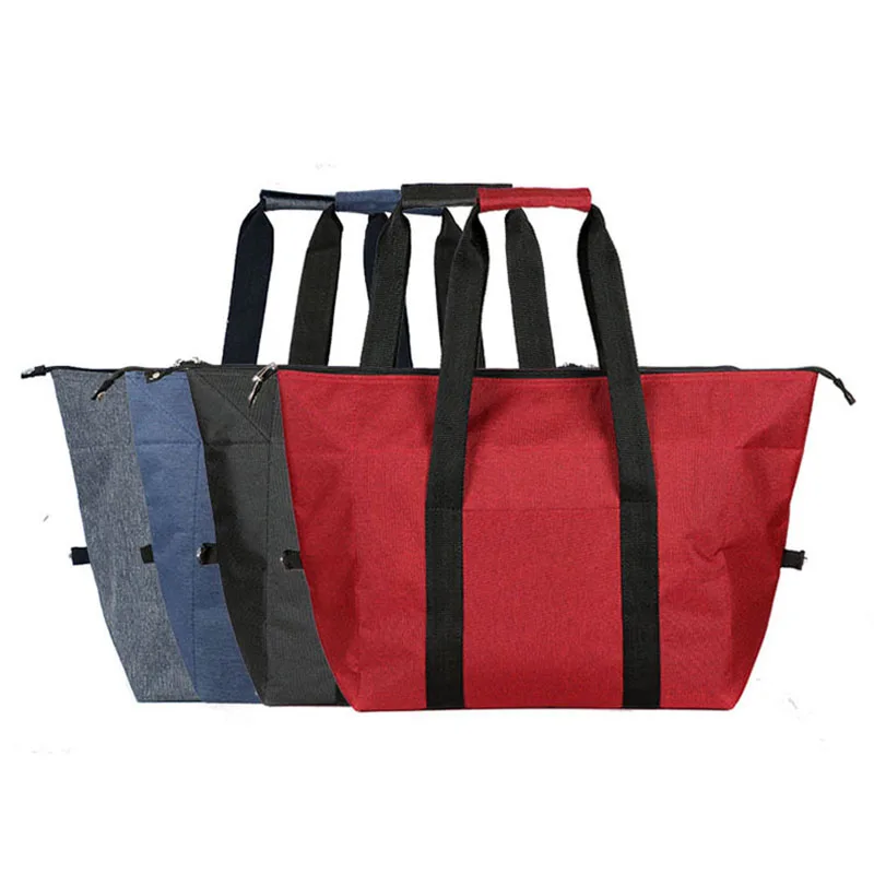 Folding Cooler Bag Large Capacity Ice Pack Outdoor Portable Aluminum Foil Fresh-Keeping Picnic Bag Multifunctional Shopping bag 5
