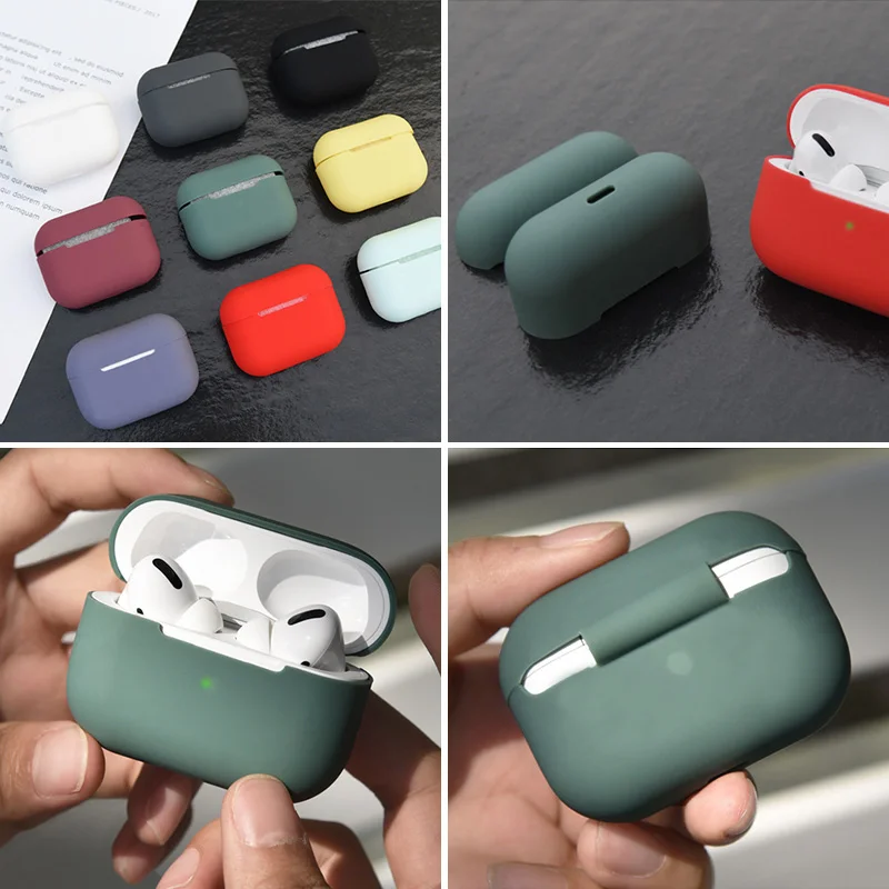 Мягкий силиконовый чехол для Airpods Pro, беспроводной чехол с Bluetooth для Apple Airpods Pro 3, водонепроницаемый чехол для наушников