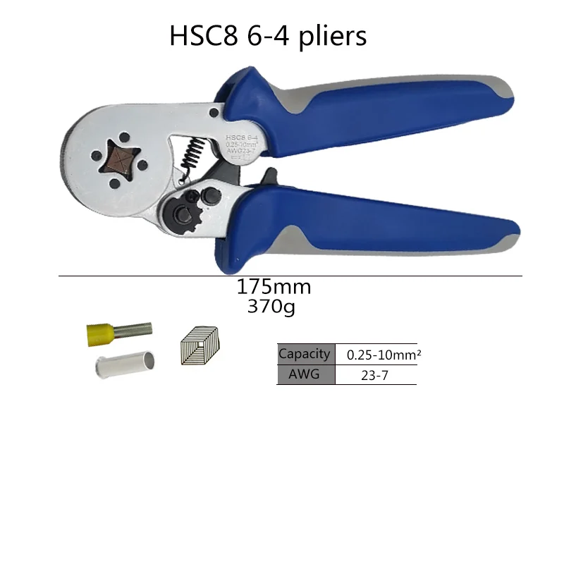 HSC8 6-4 HS-700B, автоматическое зачистки, зачистки проводов, плоскогубцы, емкость 0,5-6 мм, зачистки кабеля, ручные инструменты - Color: HSC8 6-4