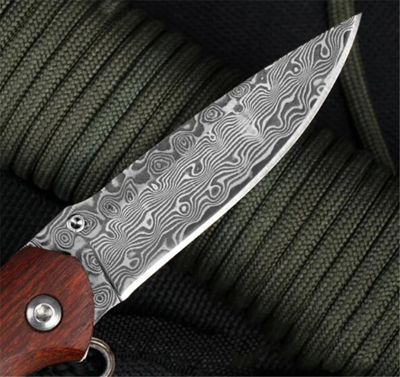 KH31 damascus foldig knife EDC Pocket knife tool (5)